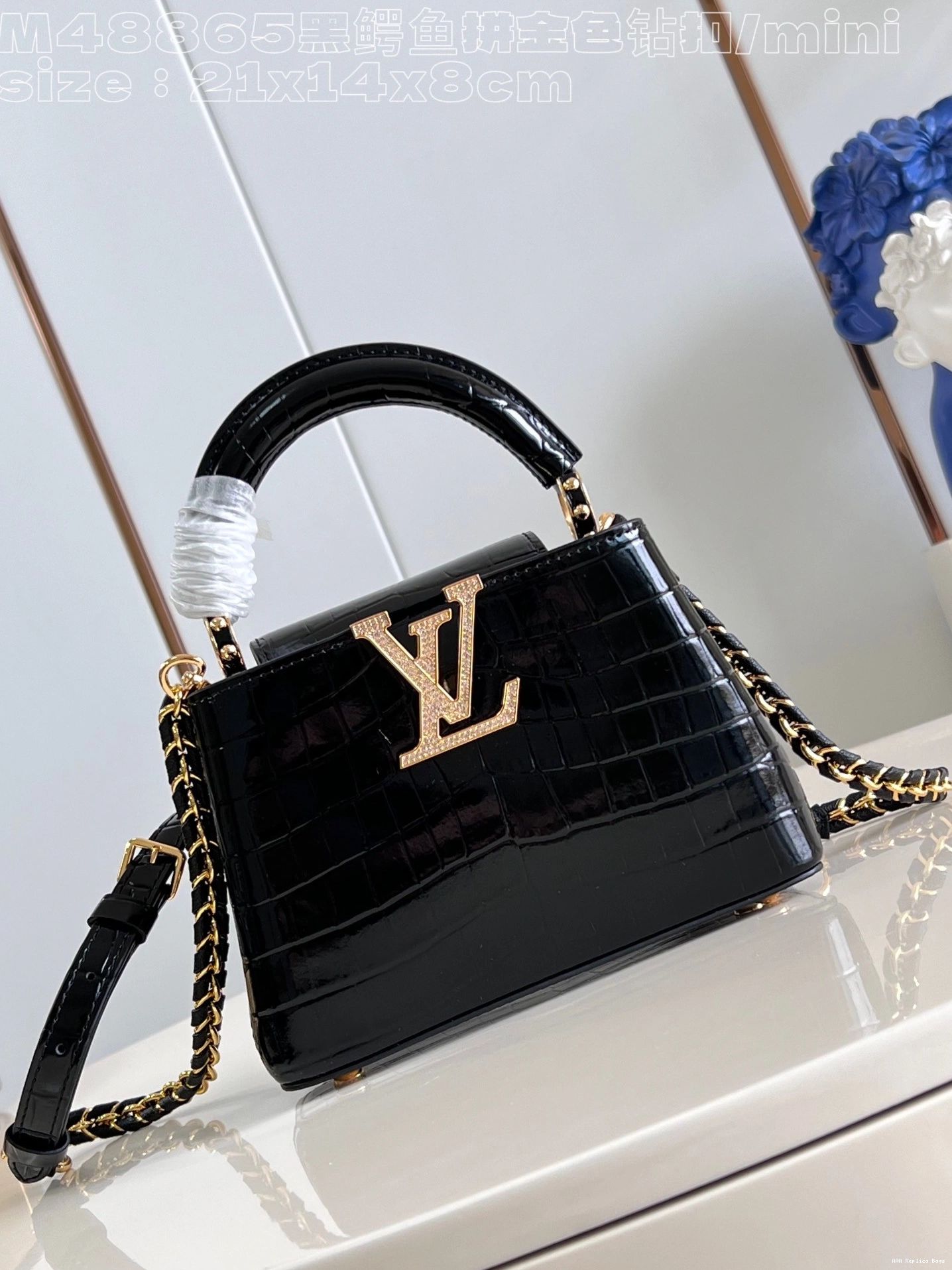 Aaa replica ru VUITTON MINI-21*14*8CM CAPUCINES LOUIS 0730